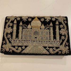 Beautiful bag from New Delhi. All metal design. Velvet and satin